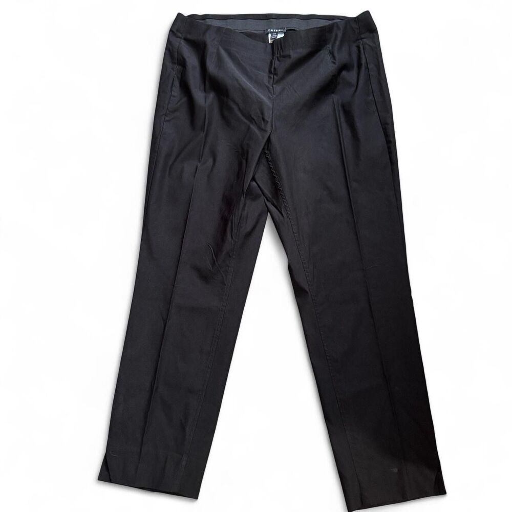 Tribal Plus Size Black Dress Pants Rayon Nylon Spandex Elastic Waist Stretch